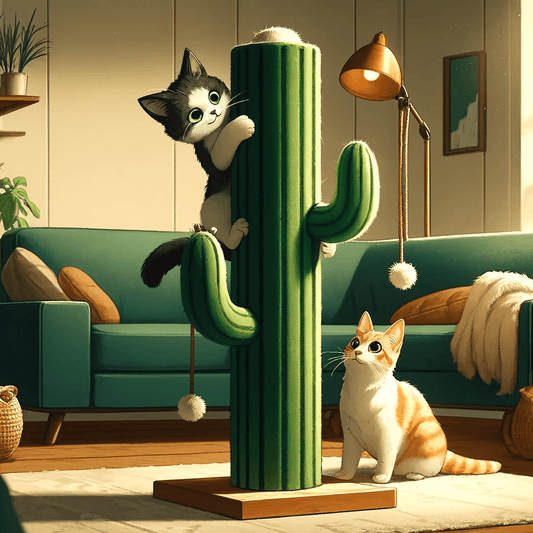 Wie Katzen ihren Kratzbaum zum Spielen nutzen